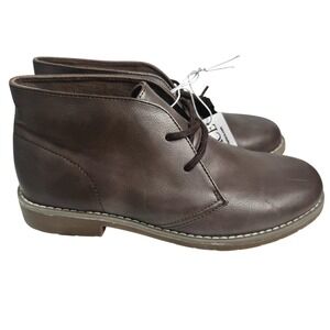 The Children's‎ Place Youth Boys Size 6 Faux leather boots in dark brown NEW